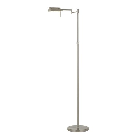 58.5 Height Metal Floor Lamp In Brushed Steel Finish -  CAL LIGHTING, BO-2844FL-1-BS